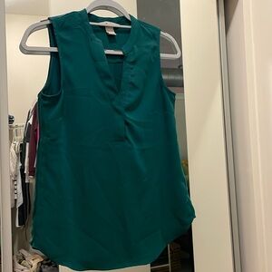 Green H&M Small v-neck flowy shirt.